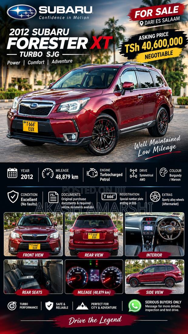 Subaru Forester 2012 Burgundy